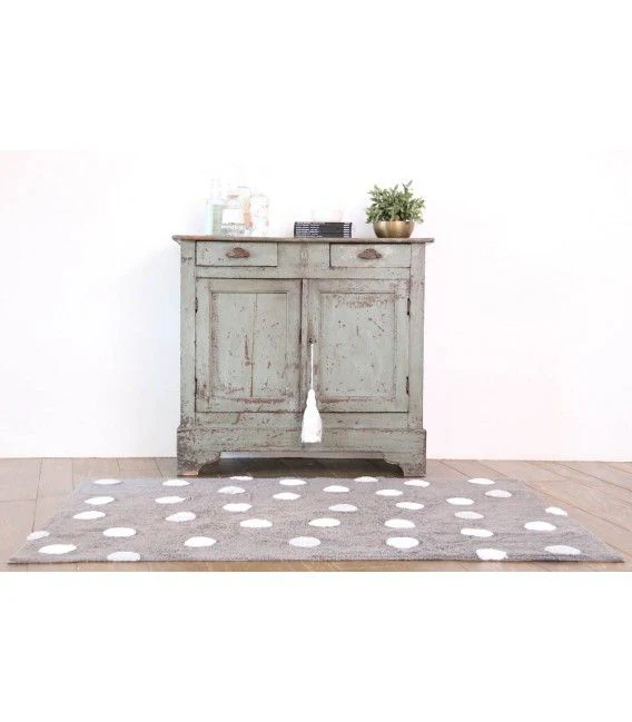 Alfombra Puntos Gris