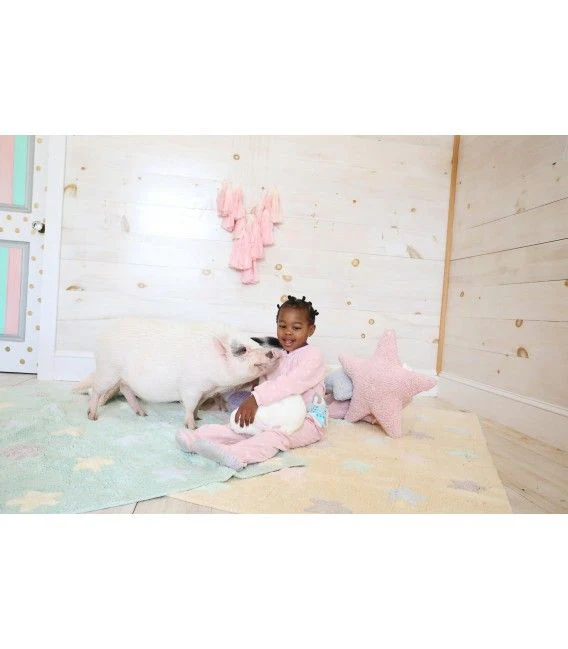 Alfombra Estrellas Tricolor Verde