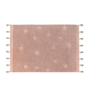 Alfombra Hippy Estrellas Rosado