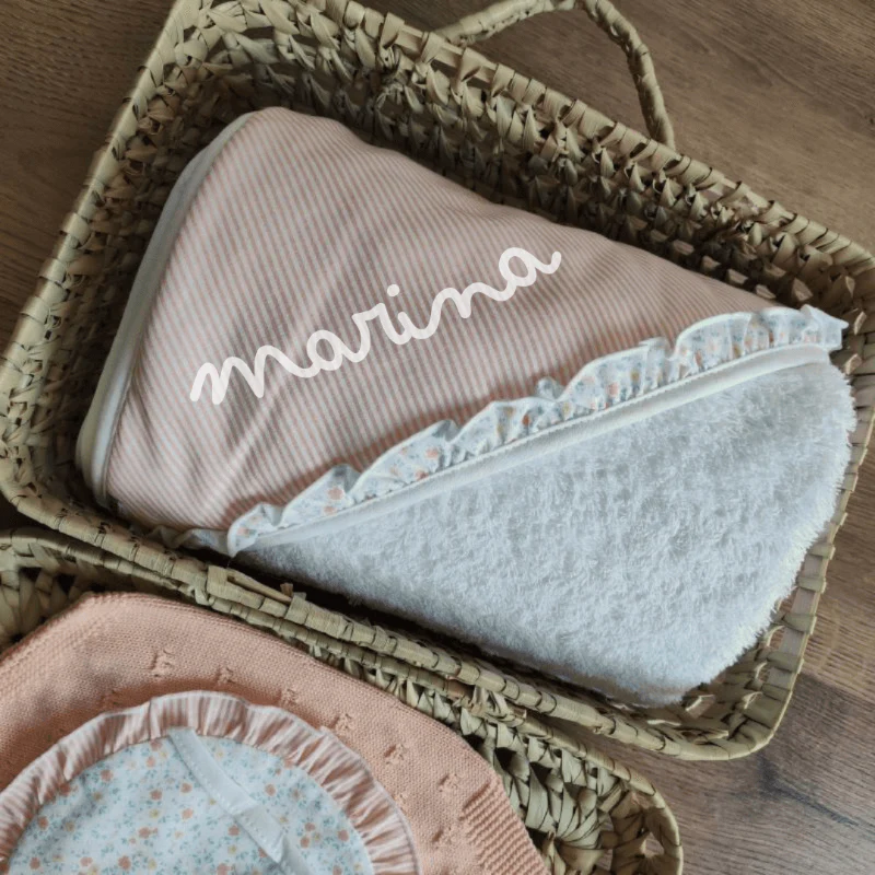 Capa de Baño Flores Mandarina