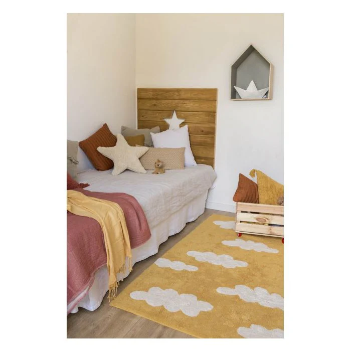 Alfombra Nubes Mostaza
