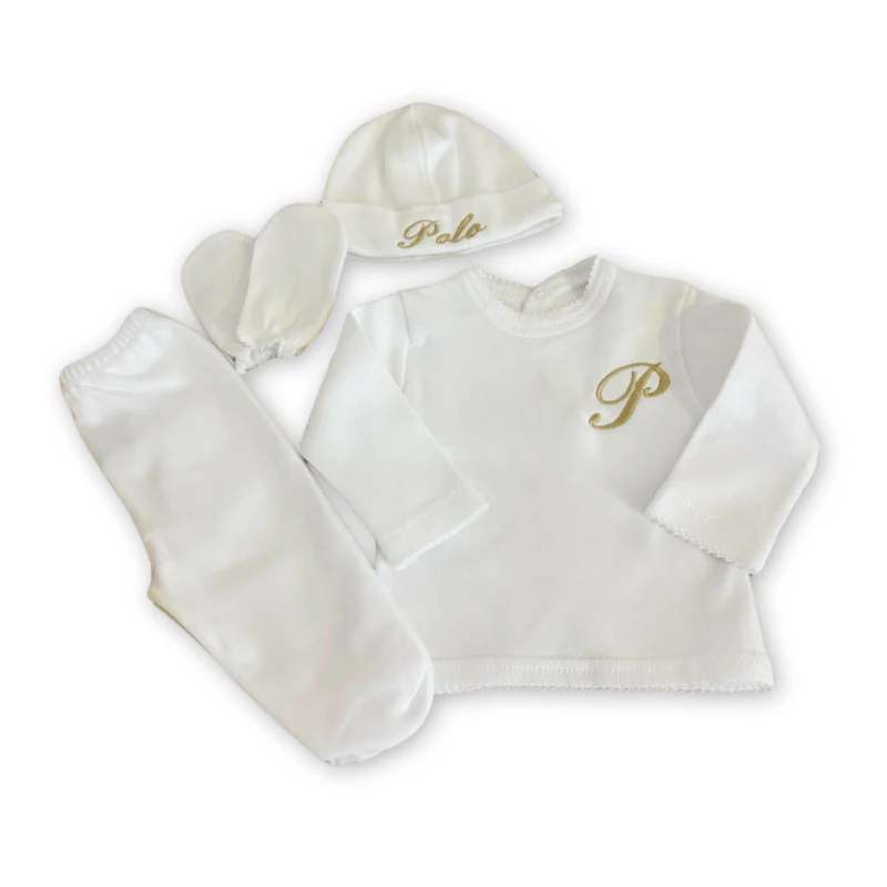 Conjunto Bebé Primera Puesta Algodón Personalizado – Mi Luna Lunera
