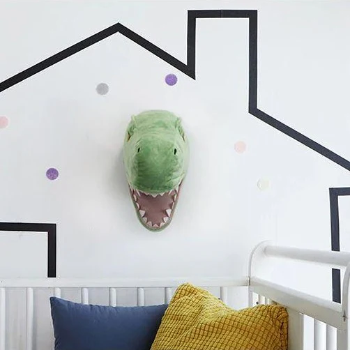 Cabeza de Dinosaurio Verde