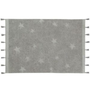 Alfombra Hippy Estrellas Gris