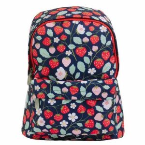 Mochila Pequeña Strawberries Personalizable
