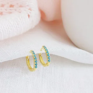 Aretes - Huggies Turquesa III